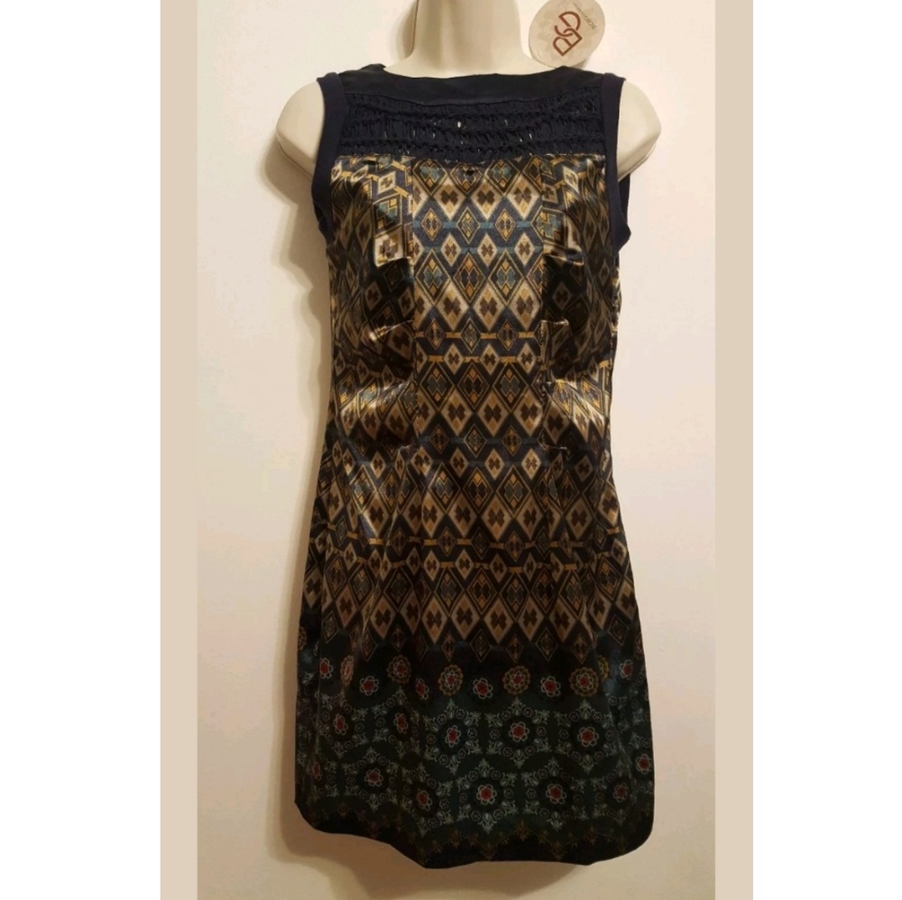 Shift Dress Charmeuse Sapphire Sze 2 BCBGeneration